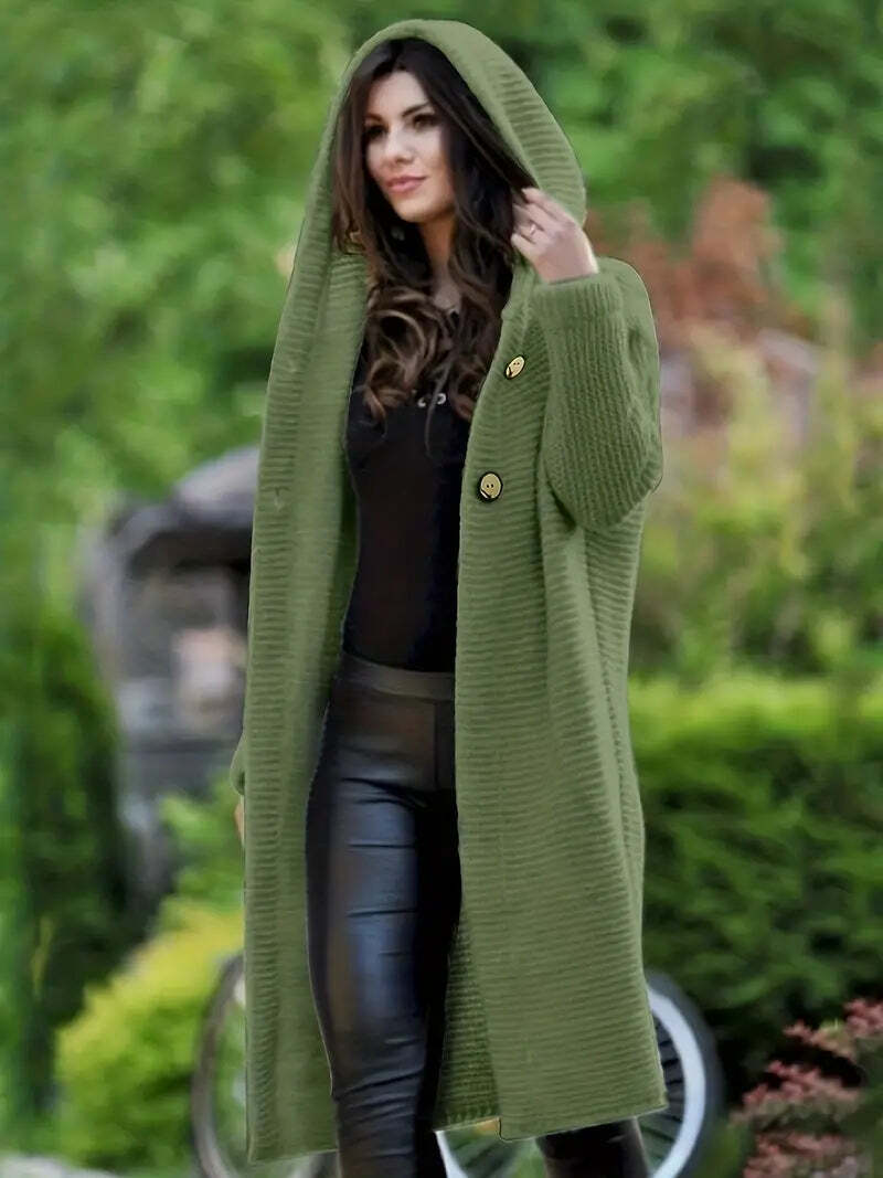 Elarova | Warme, Lange Strickjacke