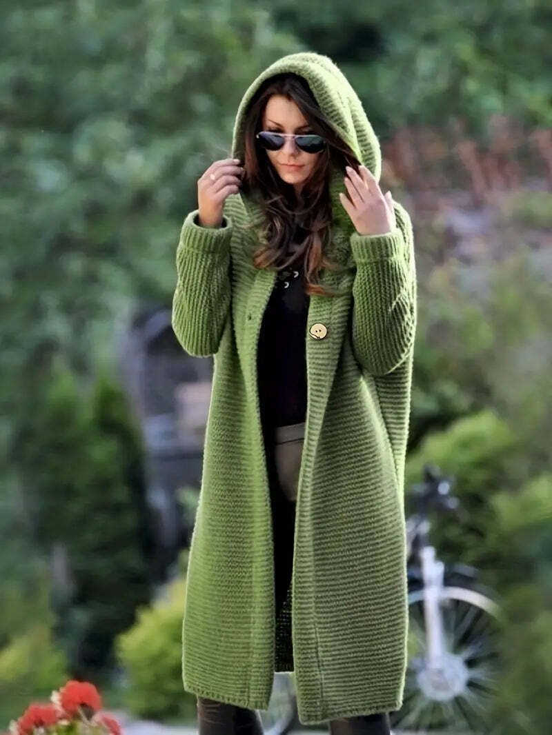 Elarova | Warme, Lange Strickjacke
