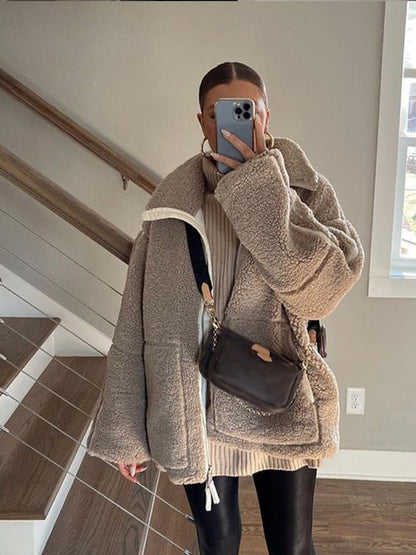 Elarova | Warme Teddy Winterjacke für Damen | Komfortabel und Stilvoll