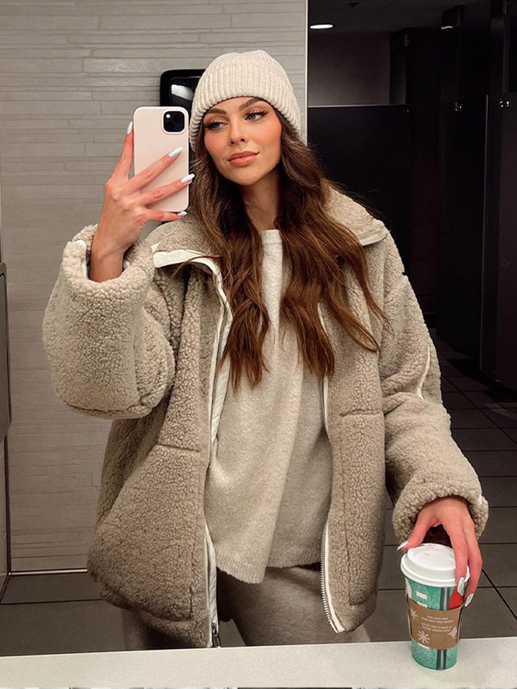 Elarova | Warme Teddy Winterjacke für Damen | Komfortabel und Stilvoll