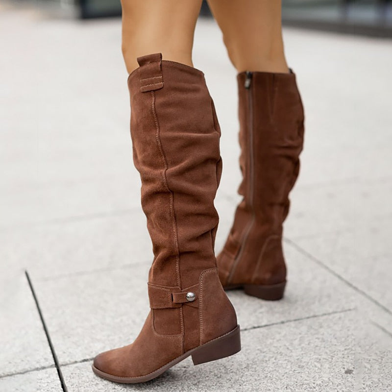 Elarova | Warme Wildlederstiefel Gemütliche Winterschuhe