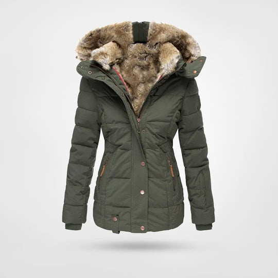 Elarova | Warme modische Winterjacke mit Innenfutter und Kapuze
