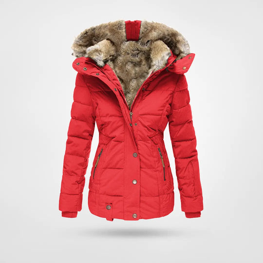 Elarova | Warme modische Winterjacke mit Innenfutter und Kapuze