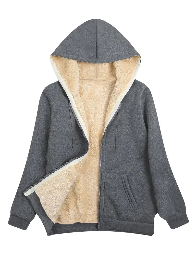 Elarova | Warme und weiche Kapuzenjacke für Damen | Perfekt für den Winter
