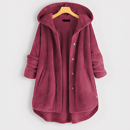 Elarova | Wärmende Strickjacke mit weichem Futter und Kapuze für Damen