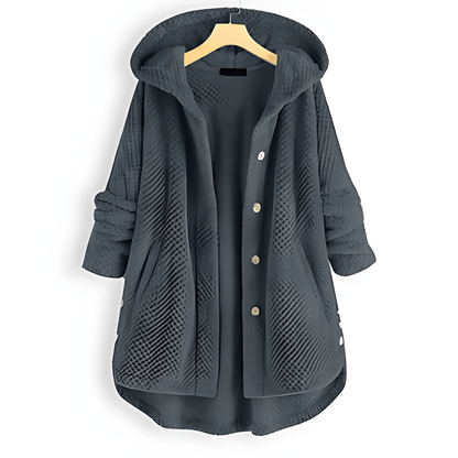 Elarova | Wärmende Strickjacke mit weichem Futter und Kapuze für Damen