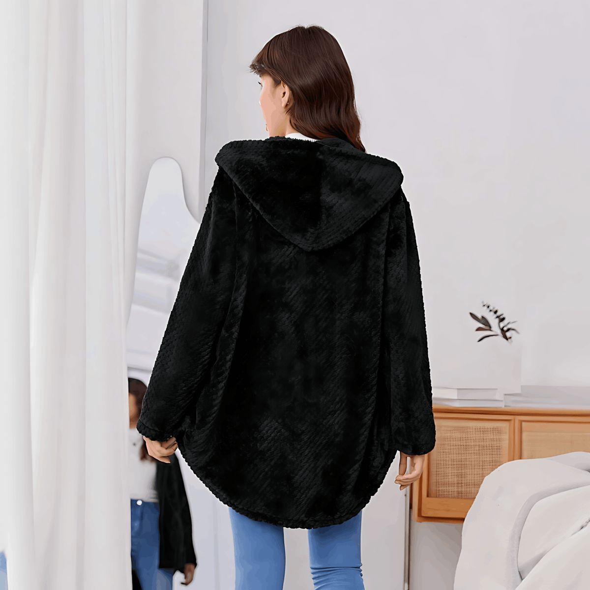 Elarova | Wärmende Strickjacke mit weichem Futter und Kapuze für Damen