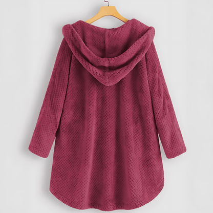Elarova | Wärmende Strickjacke mit weichem Futter und Kapuze für Damen