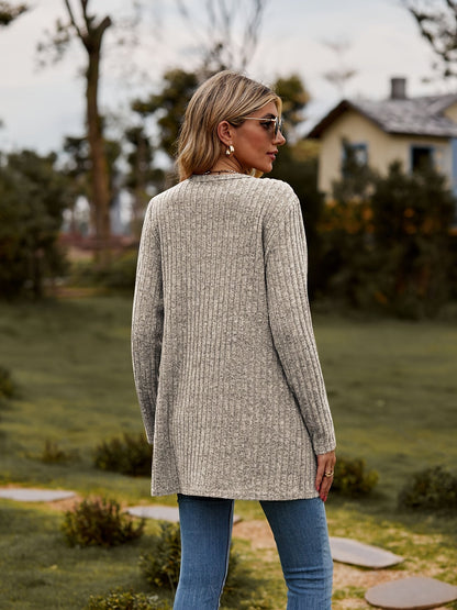 Elarova | Warmer Gerippter Baumwolle Strickcardigan Für Damen | Perfekt Für Lässige Tage