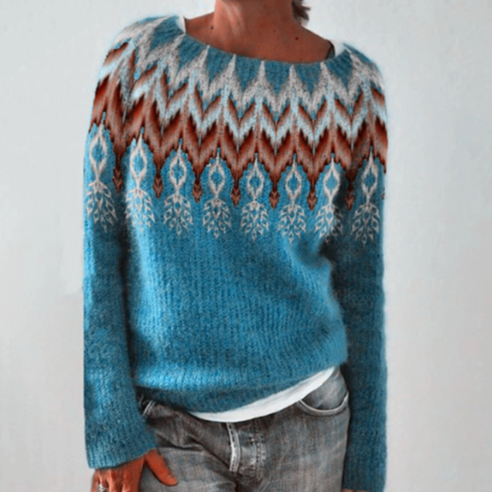 Elarova | Warmer Herbstpullover mit Rundhalsausschnitt für Damen
