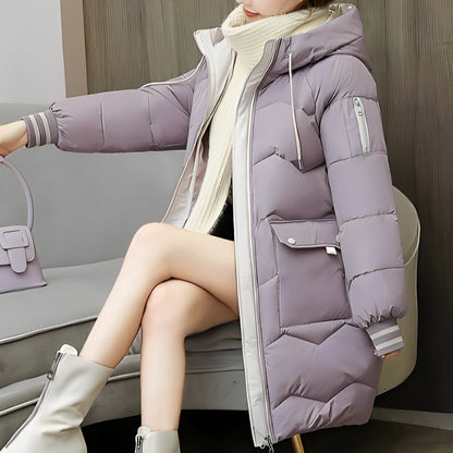Elarova | Warmer Und Langer Wattierter Mantel