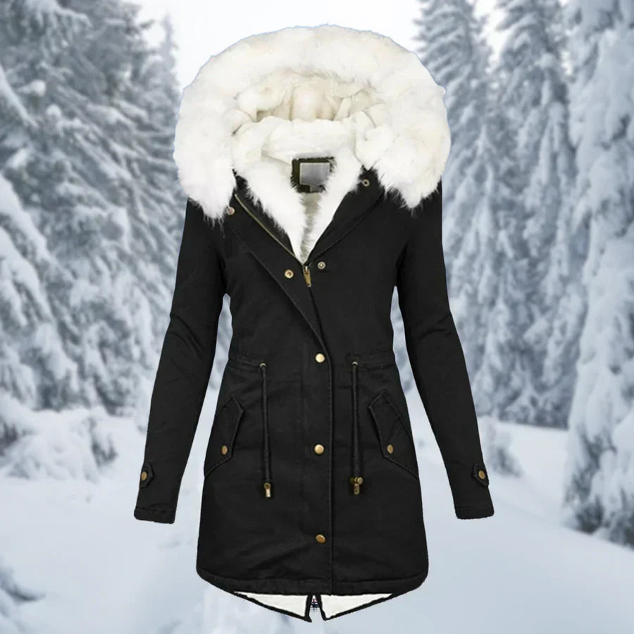 Elarova | Warmer Wintermantel für Damen, mittellang