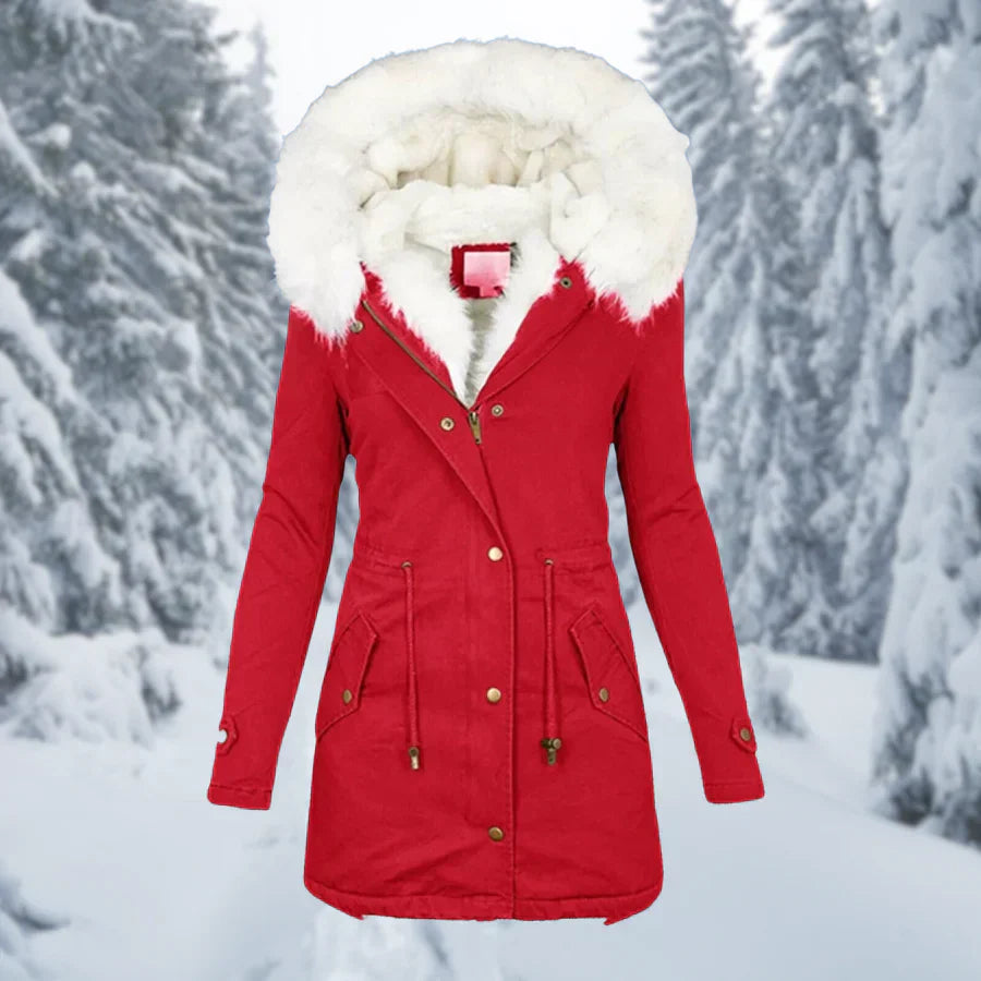 Elarova | Warmer Wintermantel für Damen, mittellang
