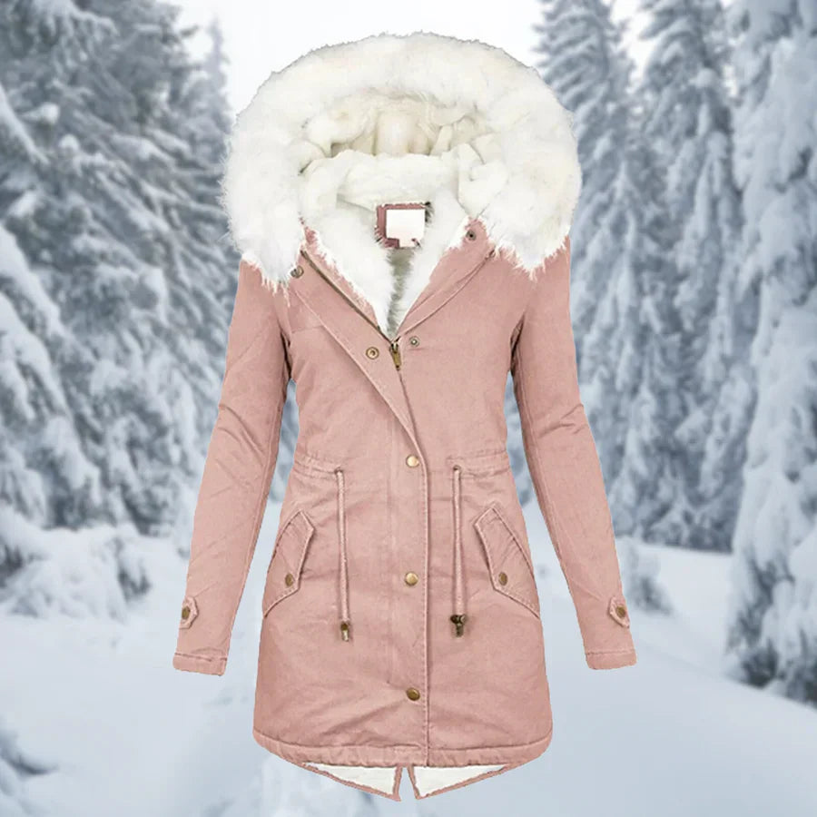Elarova | Warmer Wintermantel für Damen, mittellang