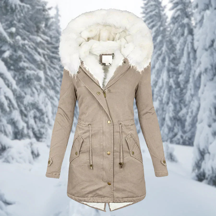 Elarova | Warmer Wintermantel für Damen, mittellang