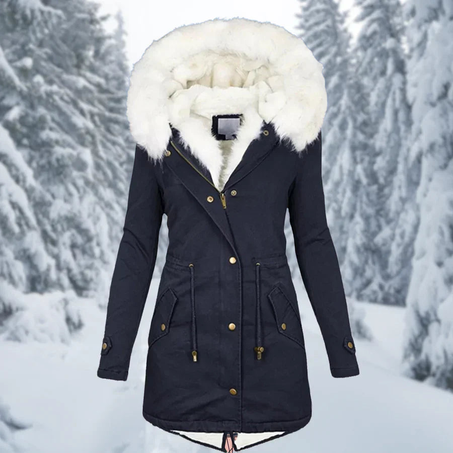 Elarova | Warmer Wintermantel für Damen, mittellang