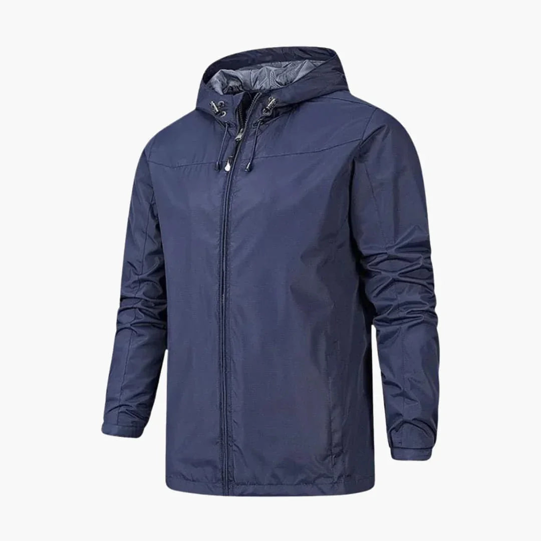 Elarova | Wasserabweisende Herrenjacke mit verstellbarem Verschluss und schmaler Passform