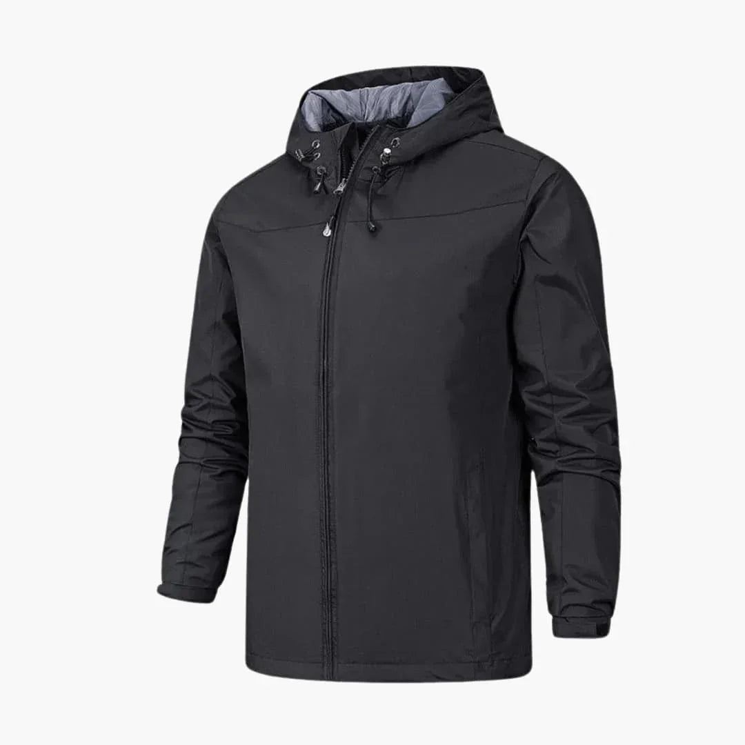 Elarova | Wasserabweisende Herrenjacke mit verstellbarem Verschluss und schmaler Passform