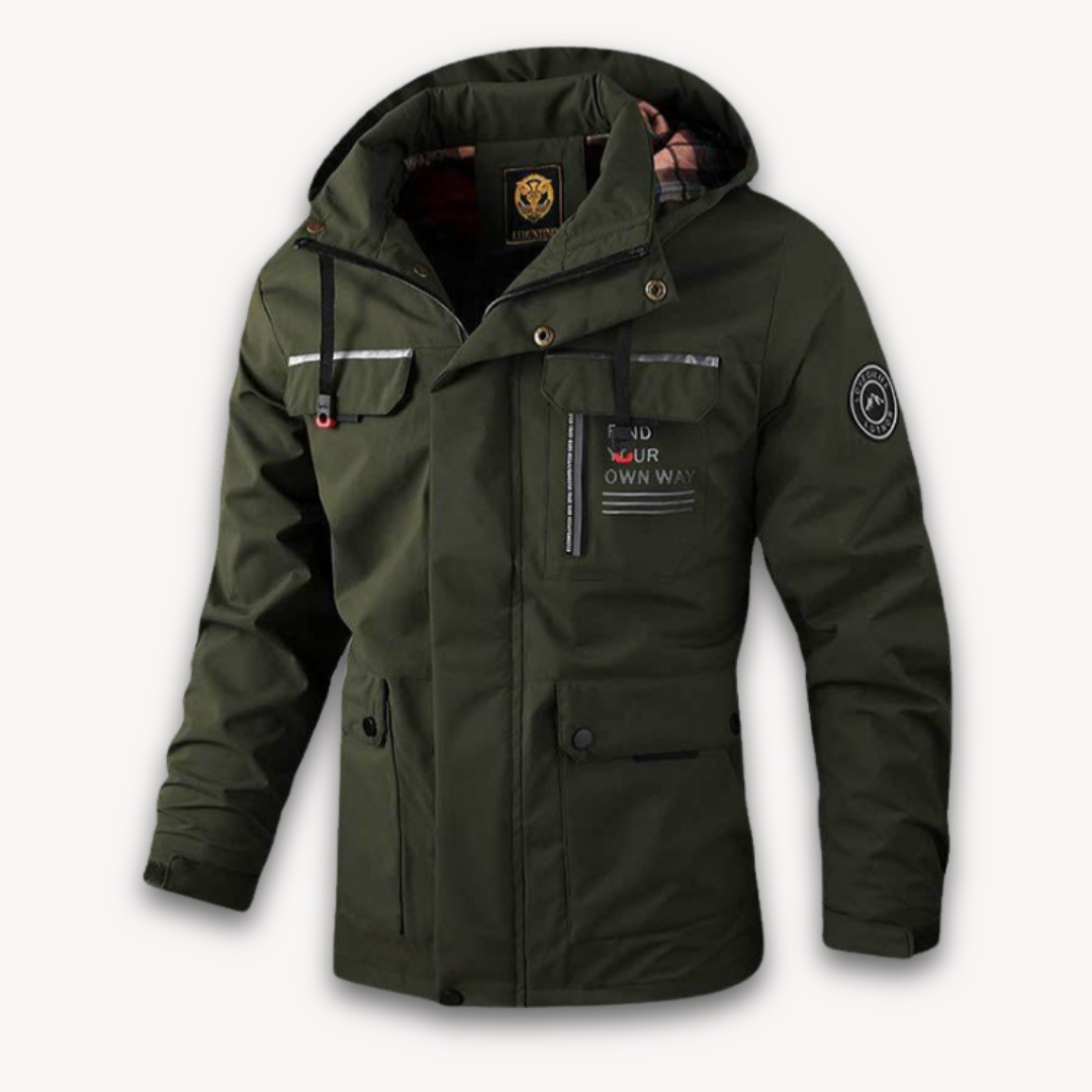 Elarova | Wasserabweisende Winterjacke mit Kapuze für Herren