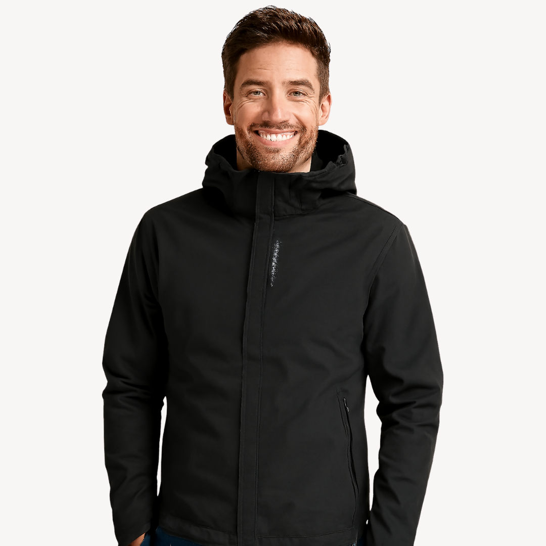 Elarova | Wasserabweisender Kapuzenpullover mit Reißverschluss für Herren