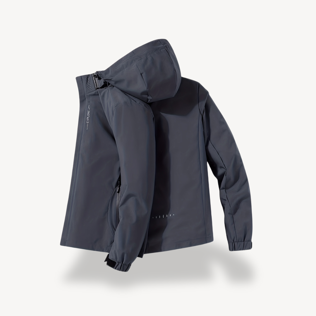 Elarova | Wasserabweisender Kapuzenpullover mit Reißverschluss für Herren