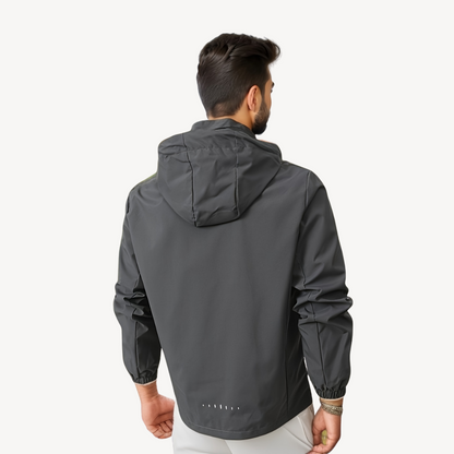 Elarova | Wasserabweisender Kapuzenpullover mit Reißverschluss für Herren