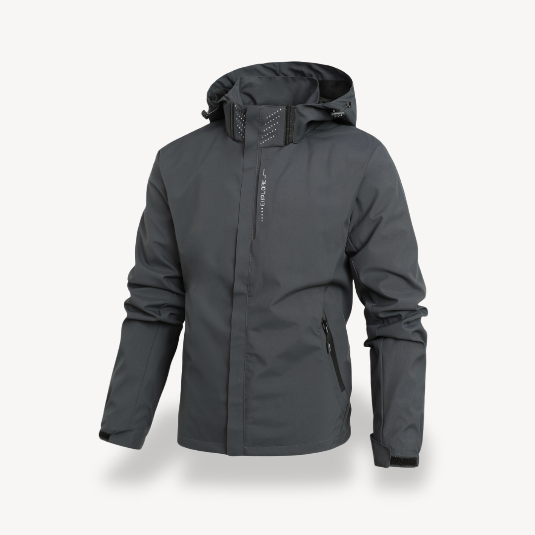 Elarova | Wasserabweisender Kapuzenpullover mit Reißverschluss für Herren