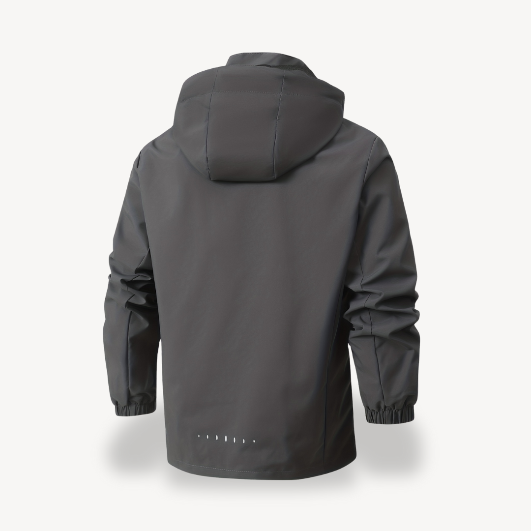 Elarova | Wasserabweisender Kapuzenpullover mit Reißverschluss für Herren