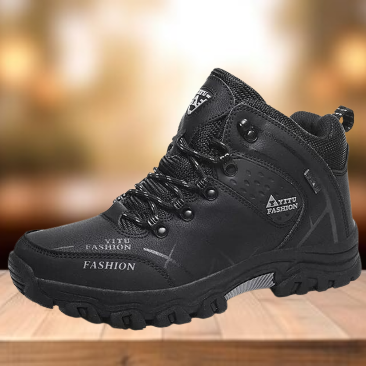 Elarova | Wasserdicht Vegan Leder Trekkingschuhe Herrenschuhe