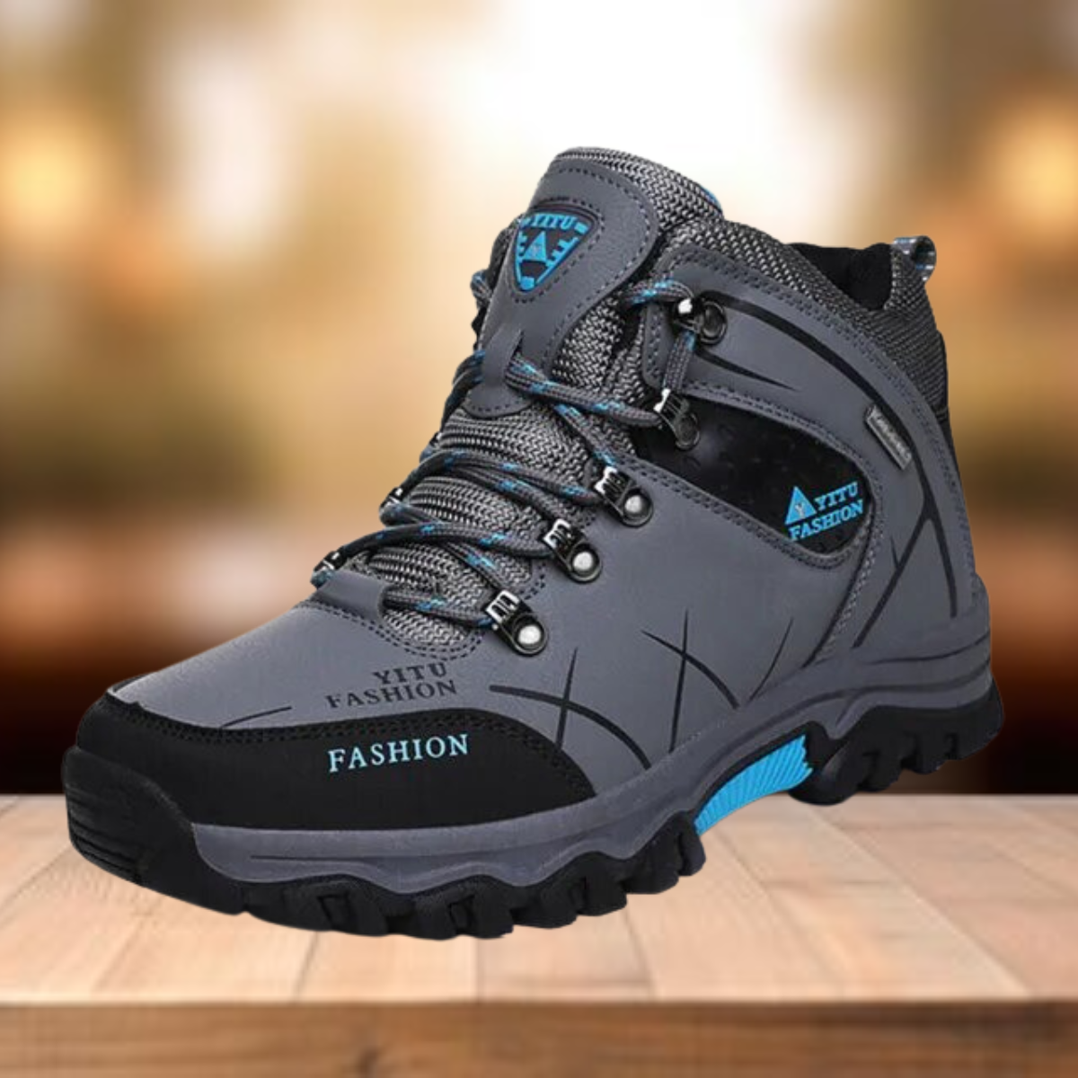 Elarova | Wasserdicht Vegan Leder Trekkingschuhe Herrenschuhe