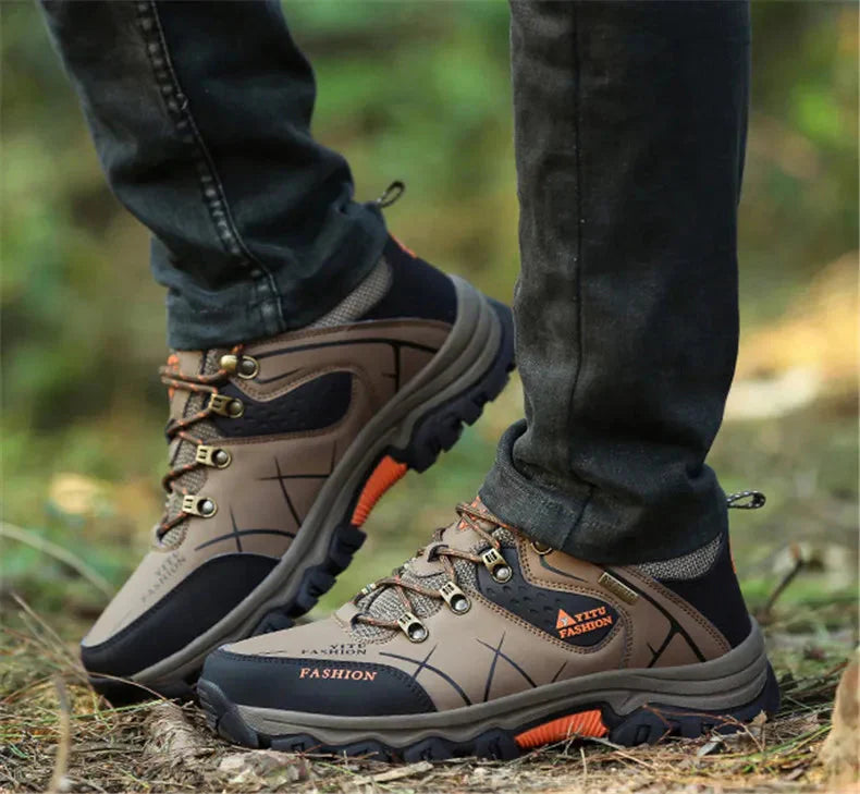 Elarova | Wasserdicht Vegan Leder Trekkingschuhe Herrenschuhe