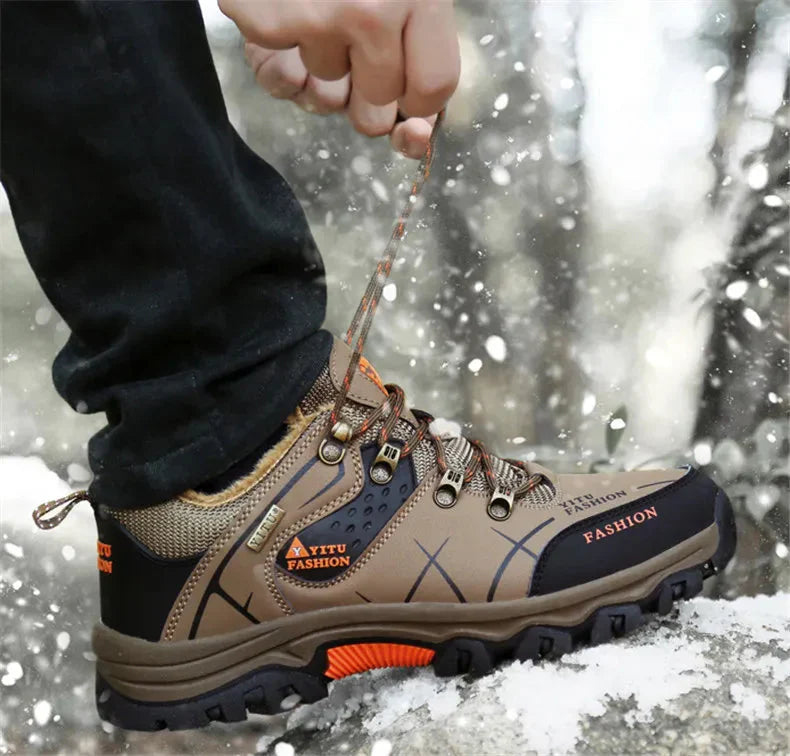 Elarova | Wasserdicht Vegan Leder Trekkingschuhe Herrenschuhe