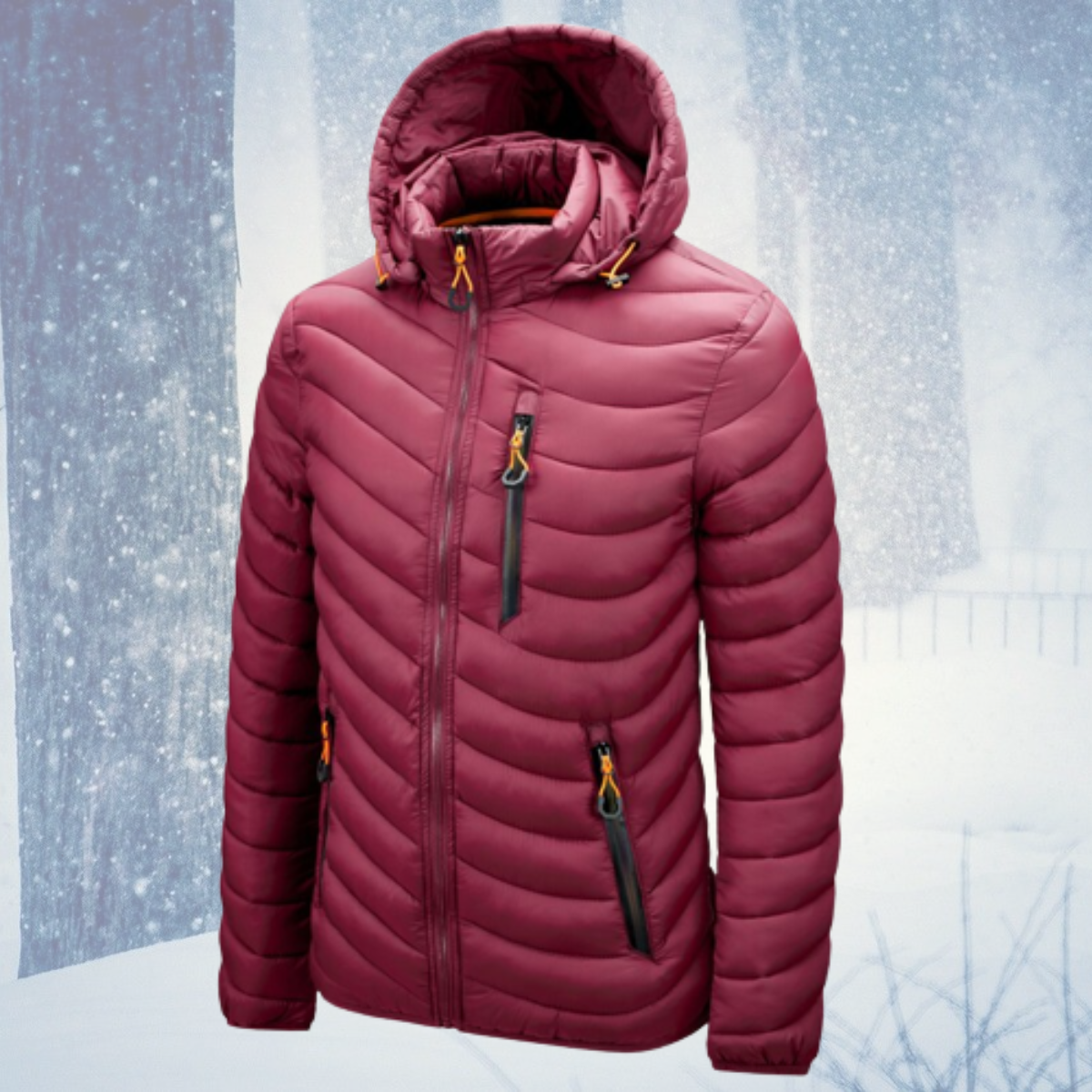 Elarova | Wasserdichte Hybridjacke mit abnehmbarem Hut