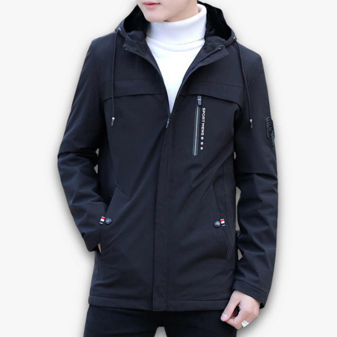 Elarova | Wasserdichte Kapuzenjacke für Herren