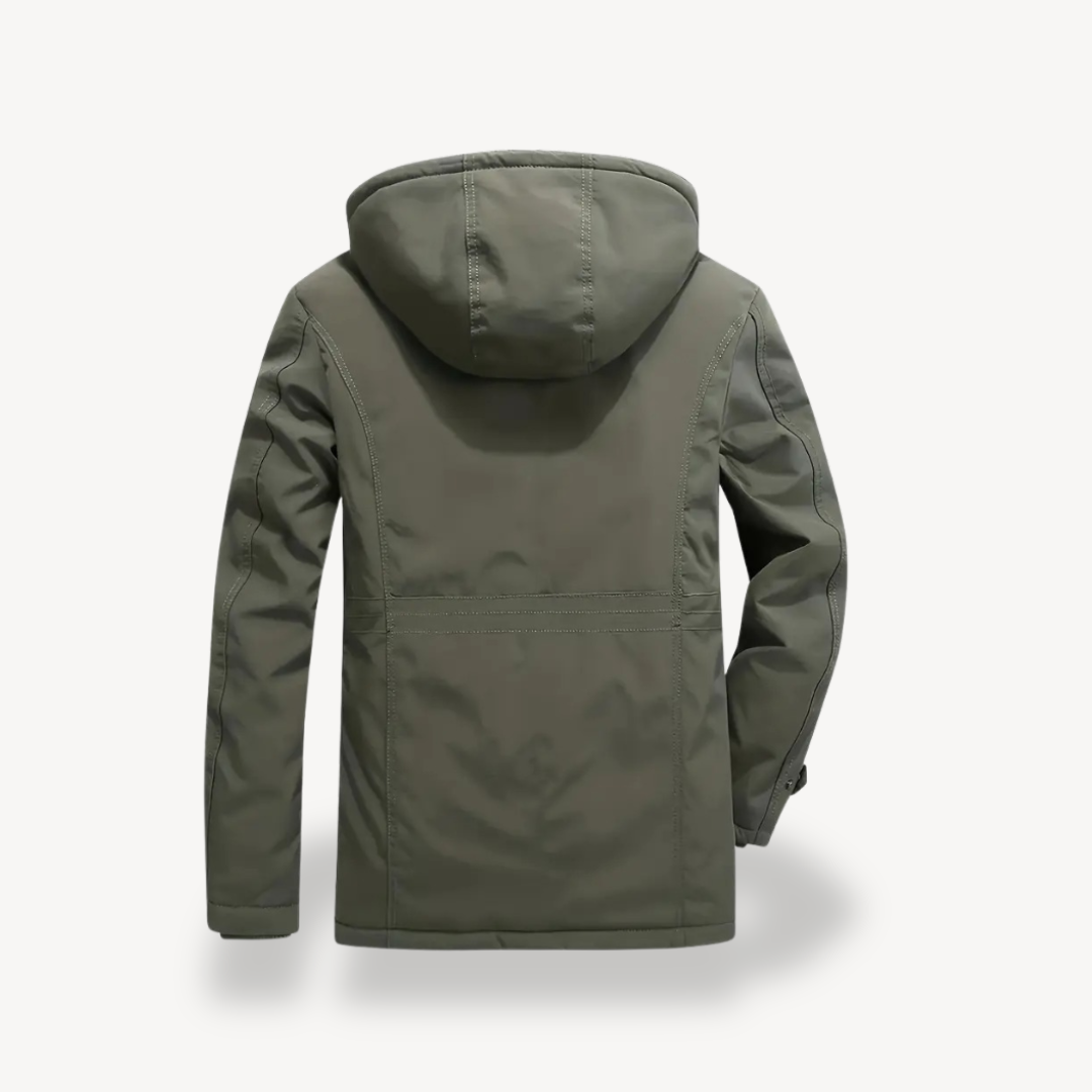 Elarova | Wasserdichte Parkajacke mit Kapuze für Herren