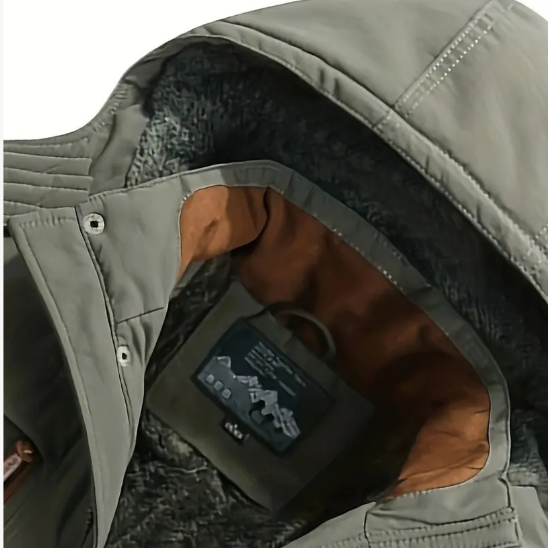 Elarova | Wasserdichte Parkajacke mit Kapuze für Herren
