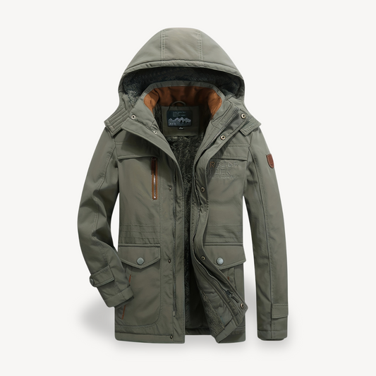 Elarova | Wasserdichte Parkajacke mit Kapuze für Herren