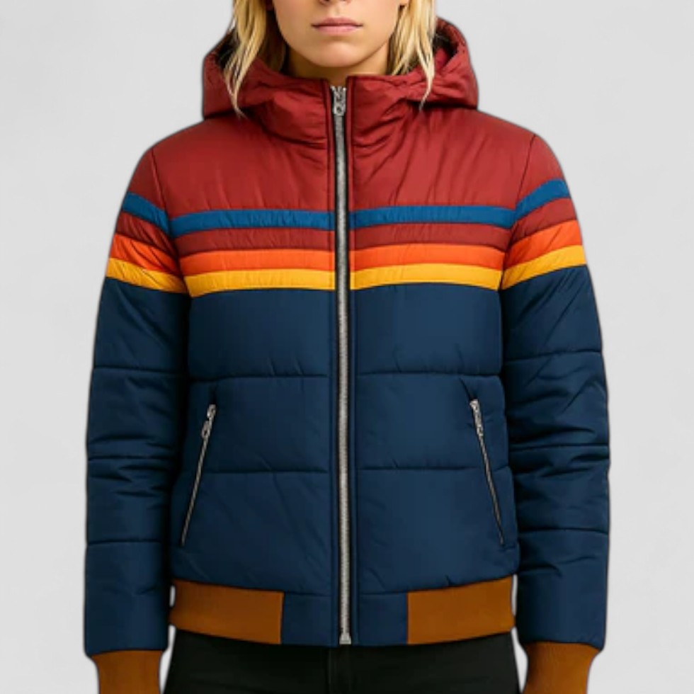 Elarova | Wasserdichte Pufferjacke mit Kapuze für Damen