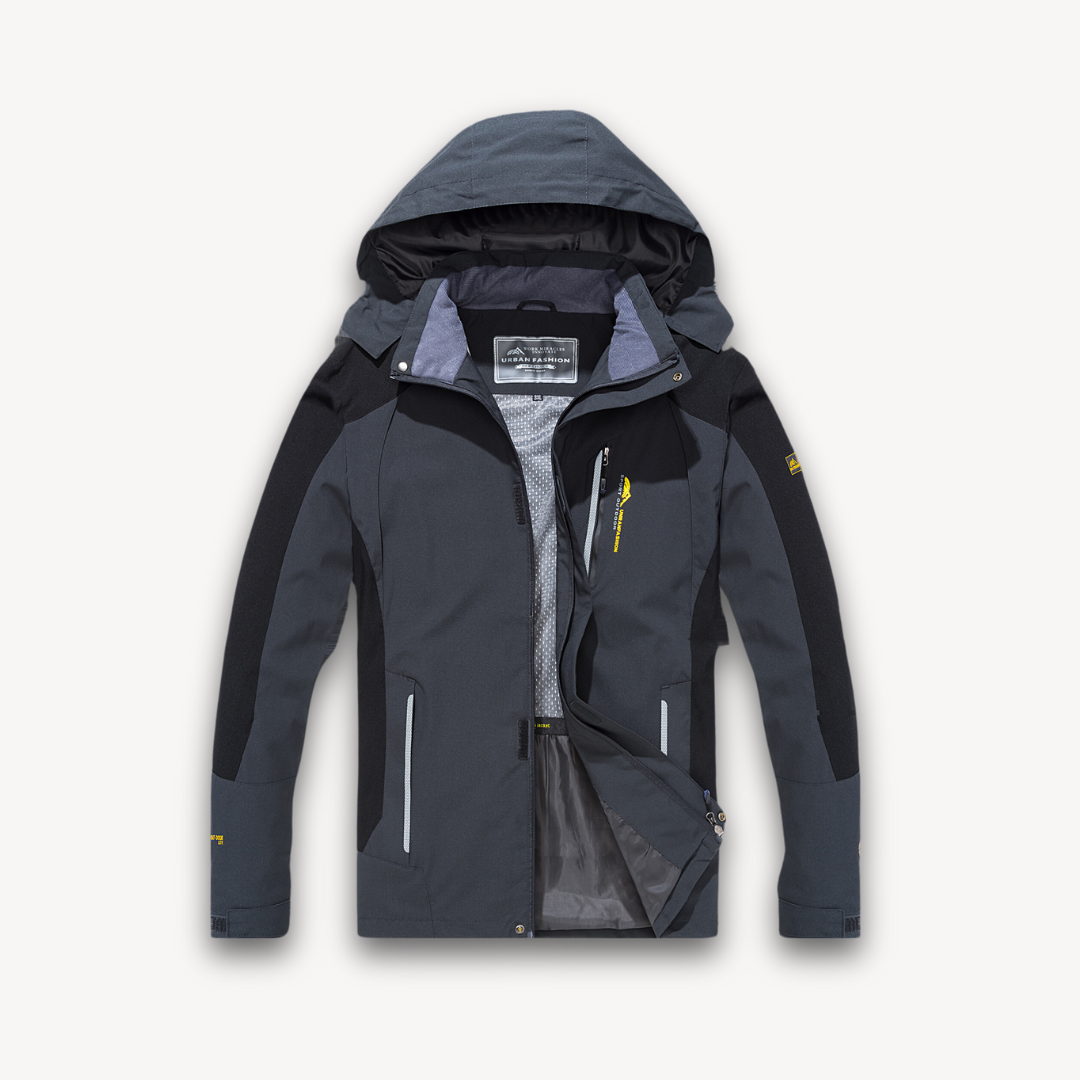 Elarova | Wasserdichte Softshelljacke mit Kapuze für Herren – Leichte Outdoor-Windjacke zum Wandern – Allwetterausrüstung