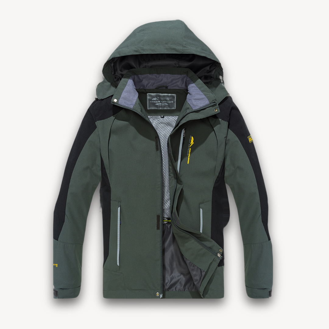 Elarova | Wasserdichte Softshelljacke mit Kapuze für Herren – Leichte Outdoor-Windjacke zum Wandern – Allwetterausrüstung