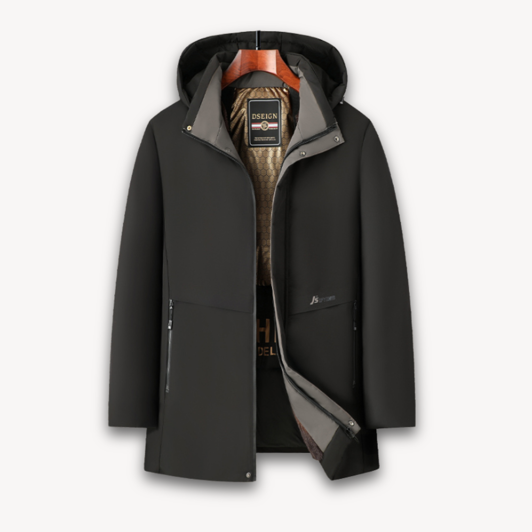 Elarova | Wasserdichte Softshelljacke mit Kapuze für Herren – Leichter, winddichter Mantel
