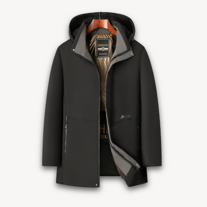 Elarova | Wasserdichte Softshelljacke mit Kapuze für Herren – Leichter, winddichter Mantel