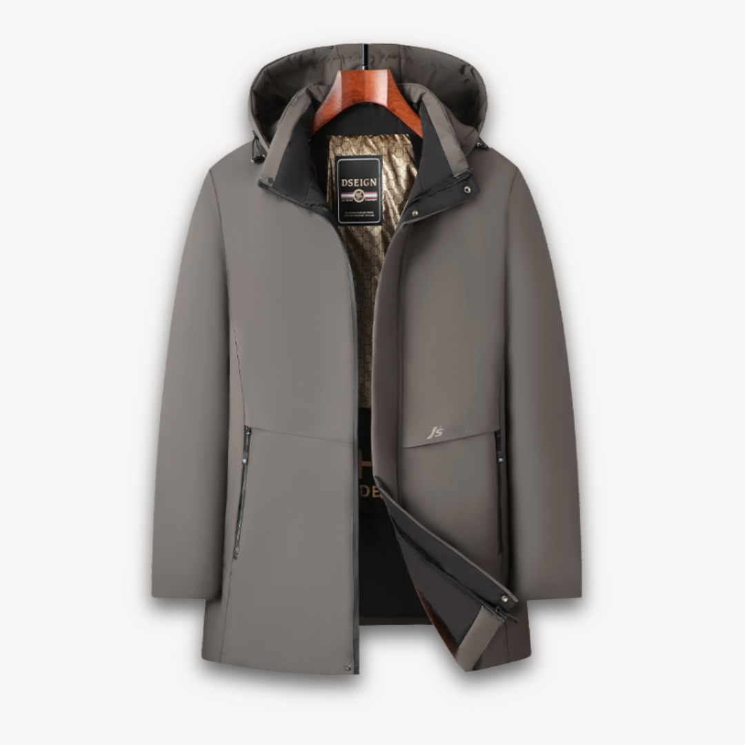 Elarova | Wasserdichte Softshelljacke mit Kapuze für Herren – Leichter, winddichter Mantel