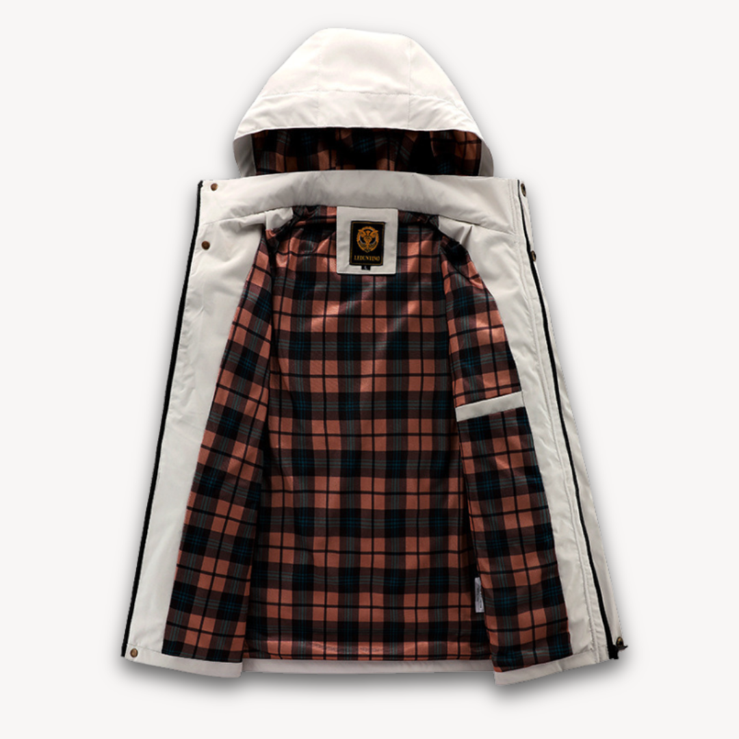 Elarova | Wasserdichte Sommerjacke mit Kapuze für Herren