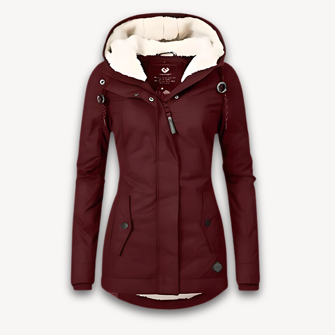 Elarova | Wasserdichte Winterjacke für Damen mit Kunstfellfutter