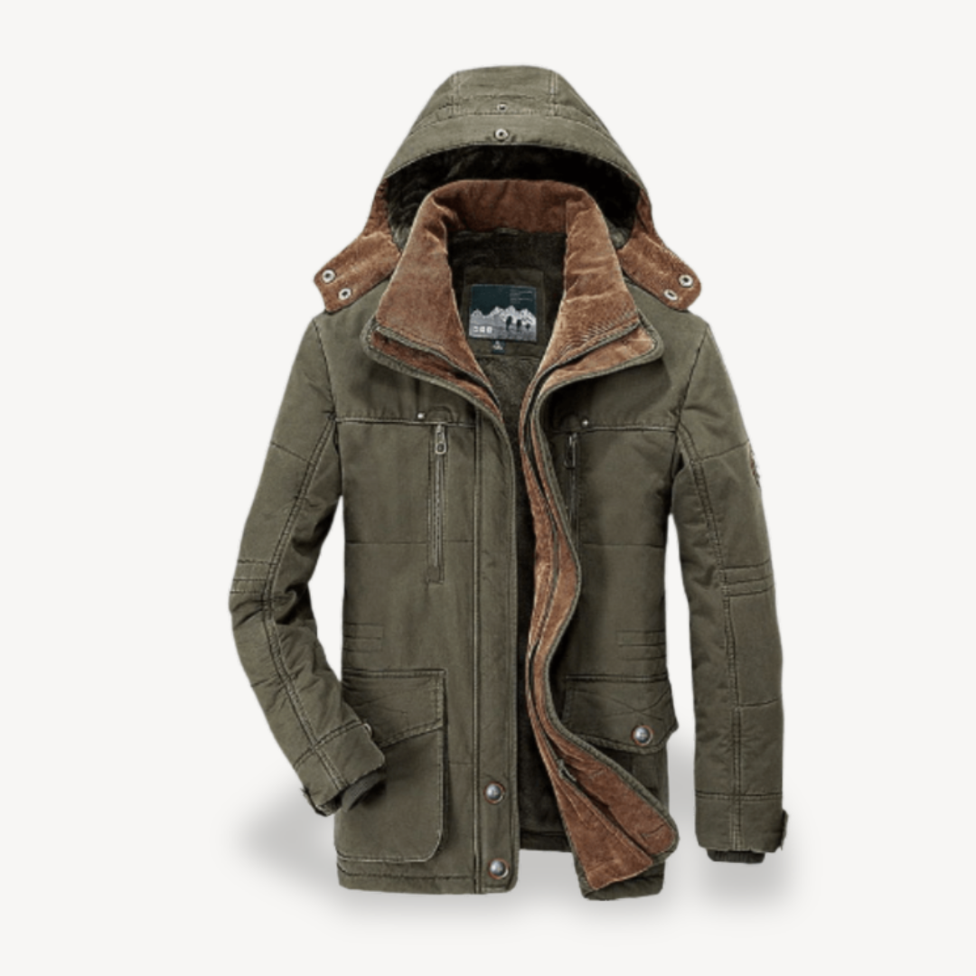Elarova | Wasserdichte Winterjacke für Herren mit Kapuze