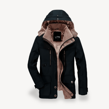 Elarova | Wasserdichte Winterjacke für Herren mit Kapuze