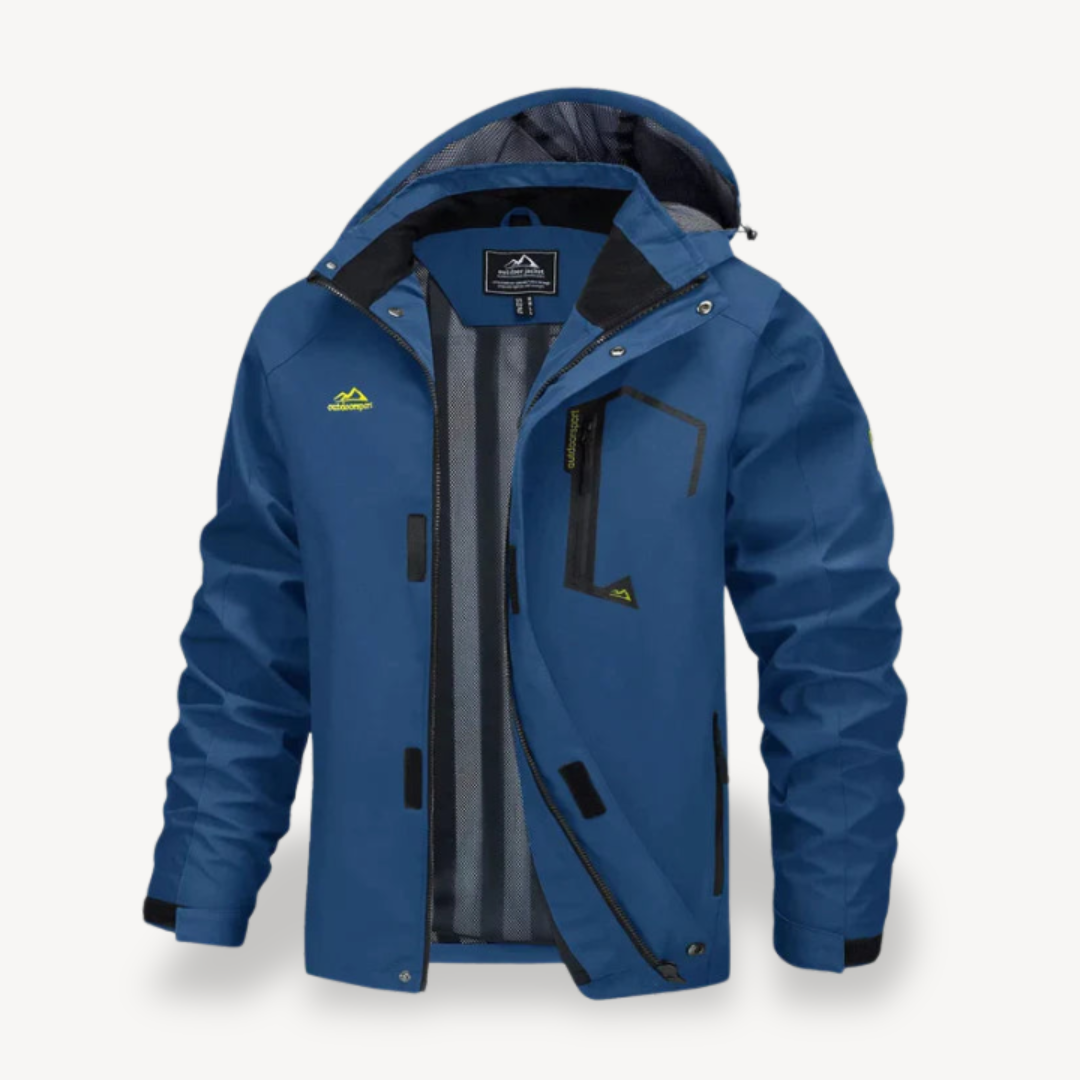 Elarova | Wasserdichte Winterjacke mit Kapuze und Camouflage-Muster für Herren
