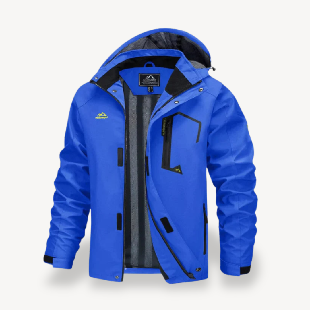Elarova | Wasserdichte Winterjacke mit Kapuze und Camouflage-Muster für Herren