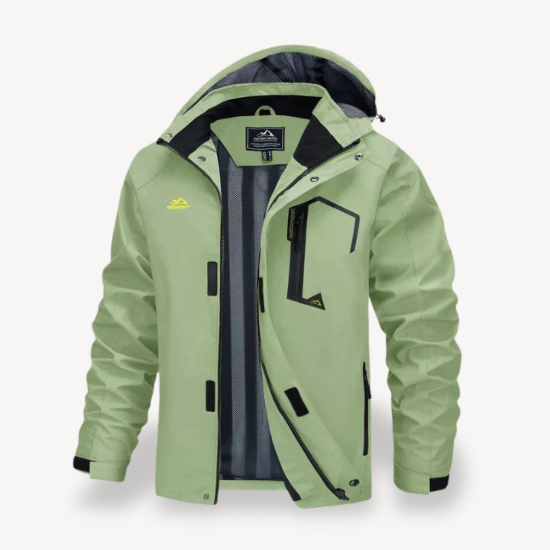 Elarova | Wasserdichte Winterjacke mit Kapuze und Camouflage-Muster für Herren